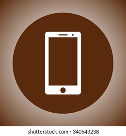 Mobile phone sign icon, vector illustration. Flat design style