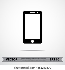 Mobile phone sign icon, vector illustration. Flat design style