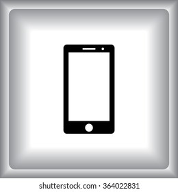 Mobile phone sign icon, vector illustration. Flat design style