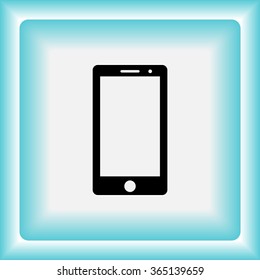 Mobile phone sign icon, vector illustration. Flat design style