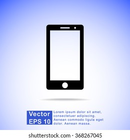 Mobile phone sign icon, vector illustration. Flat design style