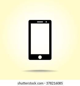 Mobile phone sign icon, vector illustration. Flat design style