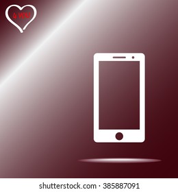 Mobile phone sign icon, vector illustration. Flat design style