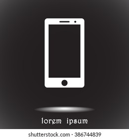 Mobile phone sign icon, vector illustration. Flat design style