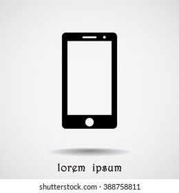 Mobile phone sign icon, vector illustration. Flat design style