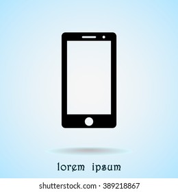 Mobile phone sign icon, vector illustration. Flat design style