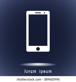 Mobile phone sign icon, vector illustration. Flat design style