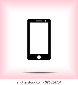 Mobile phone sign icon, vector illustration. Flat design style