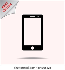 Mobile phone sign icon, vector illustration. Flat design style