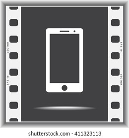 Mobile phone sign icon, vector illustration. Flat design style