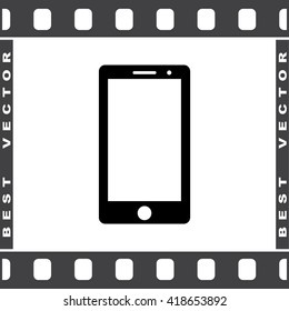 Mobile phone sign icon, vector illustration. Flat design style