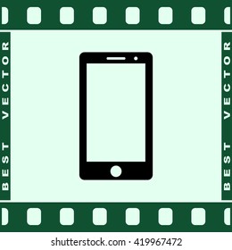 Mobile phone sign icon, vector illustration. Flat design style