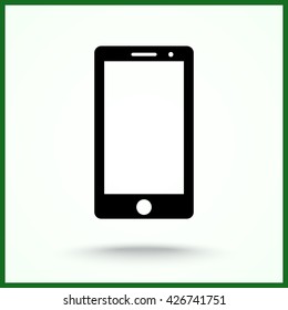 Mobile phone sign icon, vector illustration. Flat design style