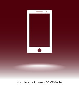 Mobile phone sign icon, vector illustration. Flat design style