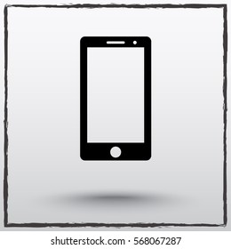 Mobile phone sign icon, vector illustration. Flat design style
