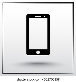 Mobile phone sign icon, vector illustration. Flat design style