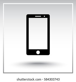 Mobile phone sign icon, vector illustration. Flat design style