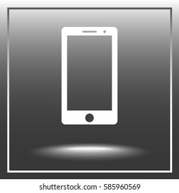 Mobile phone sign icon, vector illustration. Flat design style
