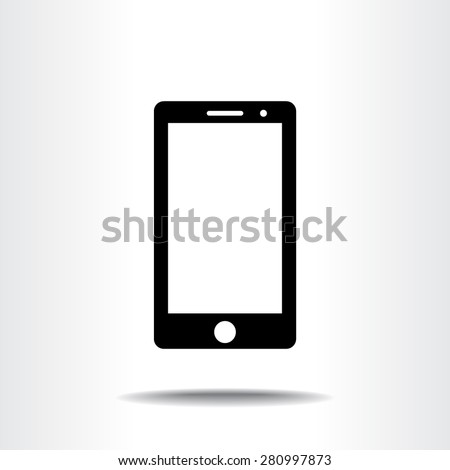 Mobile phone sign icon, vector illustration. Flat design style