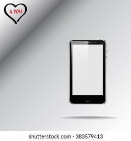 Mobile phone sign icons, vector illustration. Flat design style 