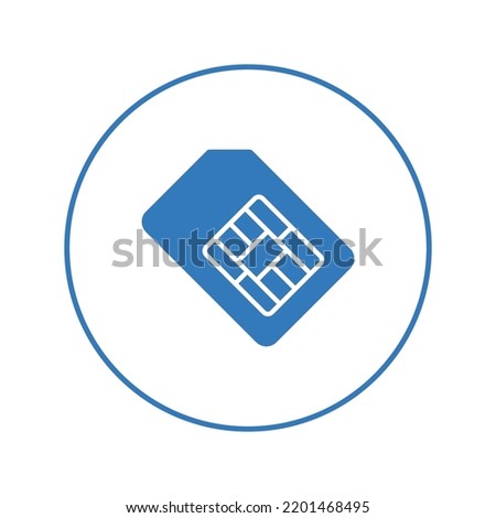 Mobile phone sim card icon | Circle version icon |
