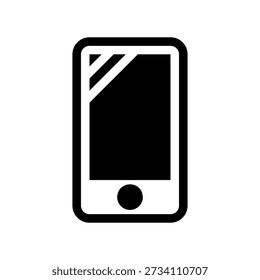 mobile phone Simple black vector icon with a theme