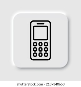 Icono simple del teléfono móvil. Diseño plano. Diseño de neutralismo.ai