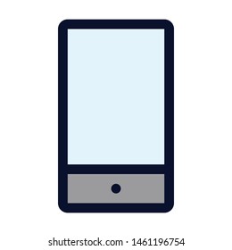 Mobile Phone Simple Vector Color Icon.