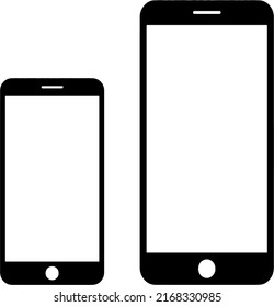 Mobile phone sizeable vector phone mockup