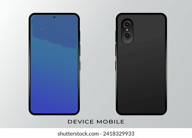 Mobiltelefon mit schlankem Rahmen und unscharfem Körper