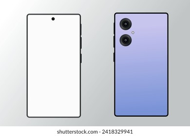 Teléfono móvil con marco delgado y cuerpo en blanco