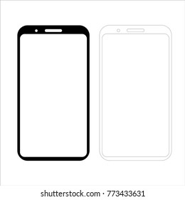 mobile phone smart device gadget. vector illustration