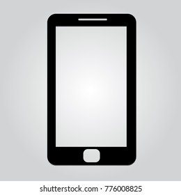 mobile phone smart icon image gadget, smart phone with blank screen isolated