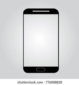 mobile phone smart icon image gadget, smart phone with blank screen isolated