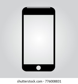 mobile phone smart icon image gadget, smart phone with blank screen isolated