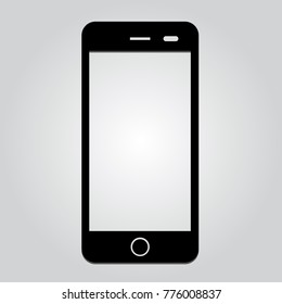 mobile phone smart icon image gadget, smart phone with blank screen isolated