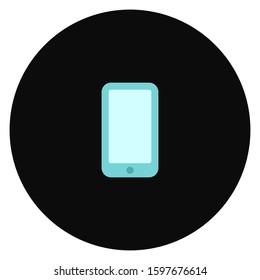 Mobile phone smart phone outline flat style icon. Smartphone outline style icon vector eps10. outline vector sign for web design. Mobile phone smart phone outline flat