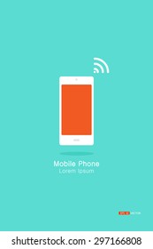 Mobile phone or smart phone, vector eps 10