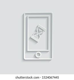 mobile phone and smart watch icon. 