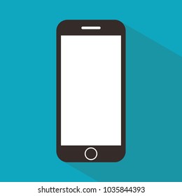 mobile phone smartphone device gadget on the white background.