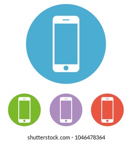 mobile phone smartphone device gadget on the white background.