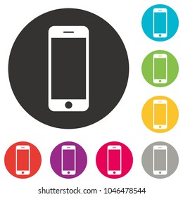 mobile phone smartphone device gadget on the white background.