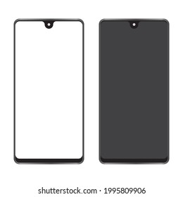 Mobile phone or  smartphone flat vector icon for apps and websites