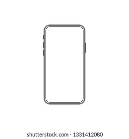 Mobile phone, smartphone icon. Vector illustration, flat design.