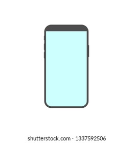 Mobile phone, smartphone icon. Vector illustration, flat design.