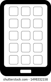 Mobile Phone, Smartphone, Icon, Vector Illustration