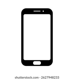 Ilustração do vetor do ícone do smartphone do telefone celular. ícone preto simples	