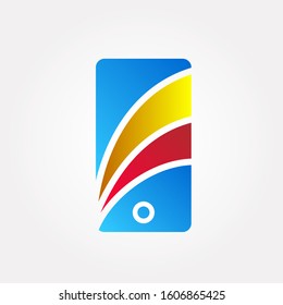 Mobile phone and smartphone logo. Template symbol for services or store 