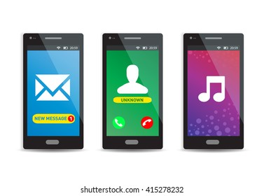 mobile phone, smartphone, menus, apps