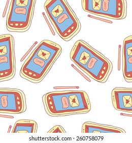 Mobile phone, smartphone, seamless pattern